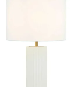 Ponadczasowa, abażurowa lampka stołowa LP-787/1T BIAŁA TOKIO | Kaja*Sklep Kaja Shop