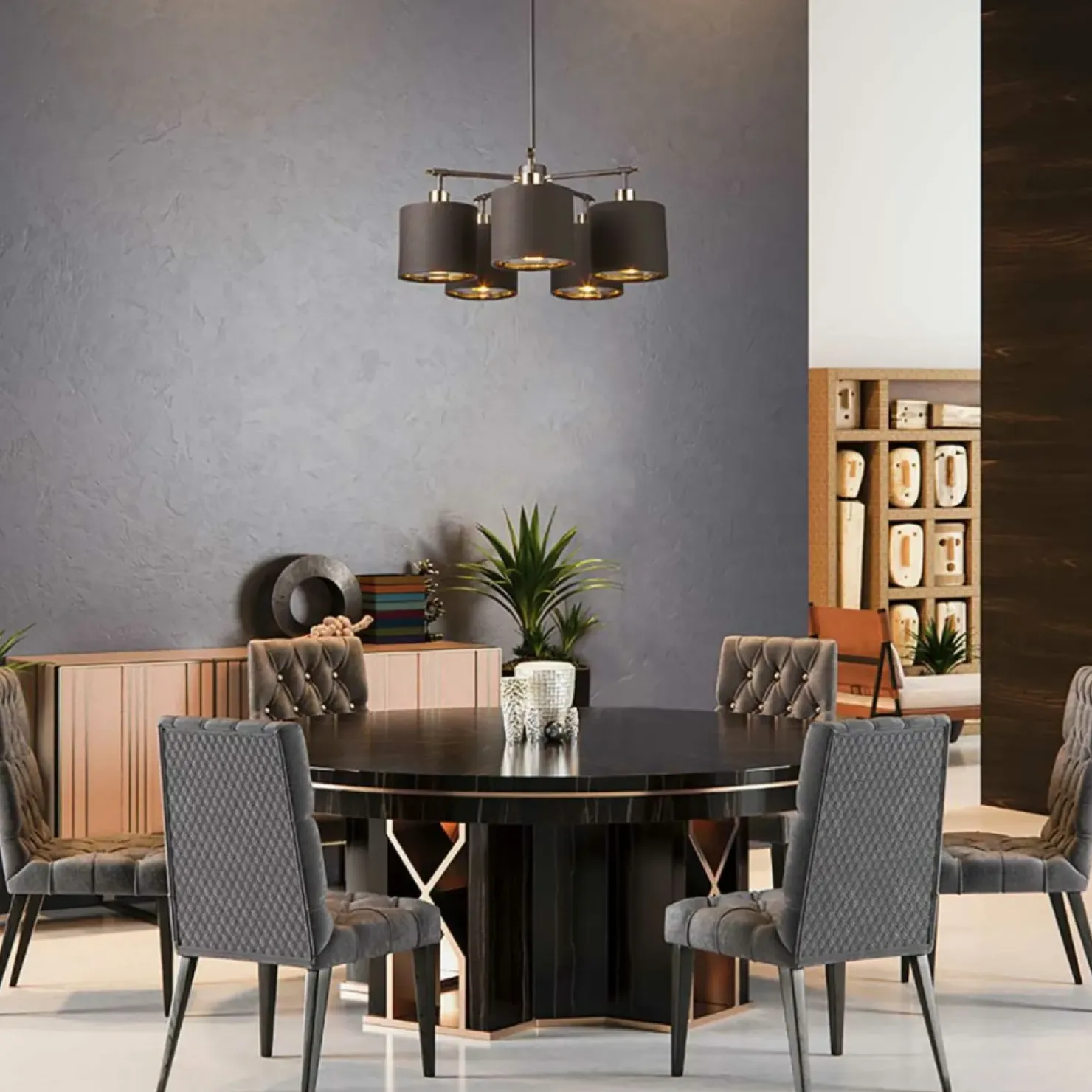 Best Sale Sklep Kaja Ponadczasowa, brązowa lampa wisząca BALANCE5-BRPB z serii BALANCE