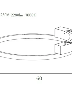 Ponadczasowa, czarna lampa sufitowa Ø60cm MX C0198 VELVET | Kaja*Sklep Kaja Clearance