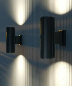 Ponadczasowa, czarna lampa ścienna na elewację O419WL-02B serii RANDO*Sklep Kaja Store