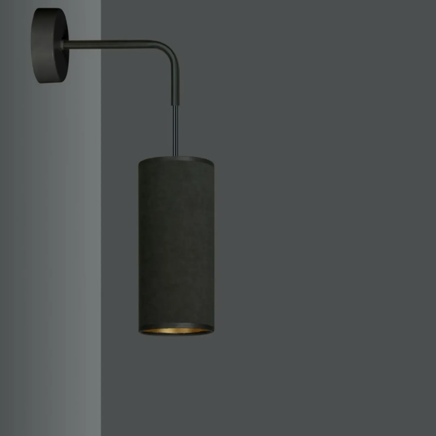 Ponadczasowa, czarno-złota lampa ścienna 1067/K1 BENTE | Kaja*Sklep Kaja Sale