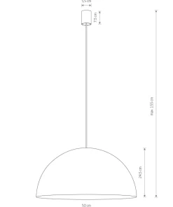 Store Sklep Kaja Ponadczasowa, kopułowa lampa wisząca ⌀50cm 10697 HEMISPHERE | Kaja