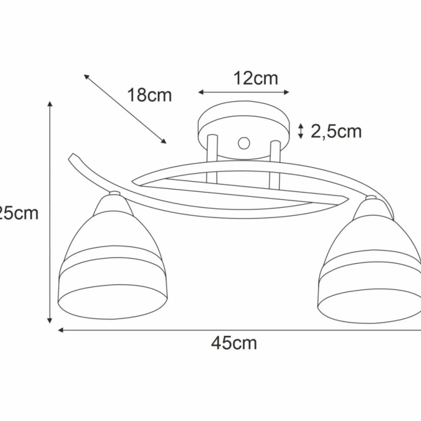 Ponadczasowa lampa do korytarza K-JSL-6572/2 AB COLAR | Kaja*Sklep Kaja Online