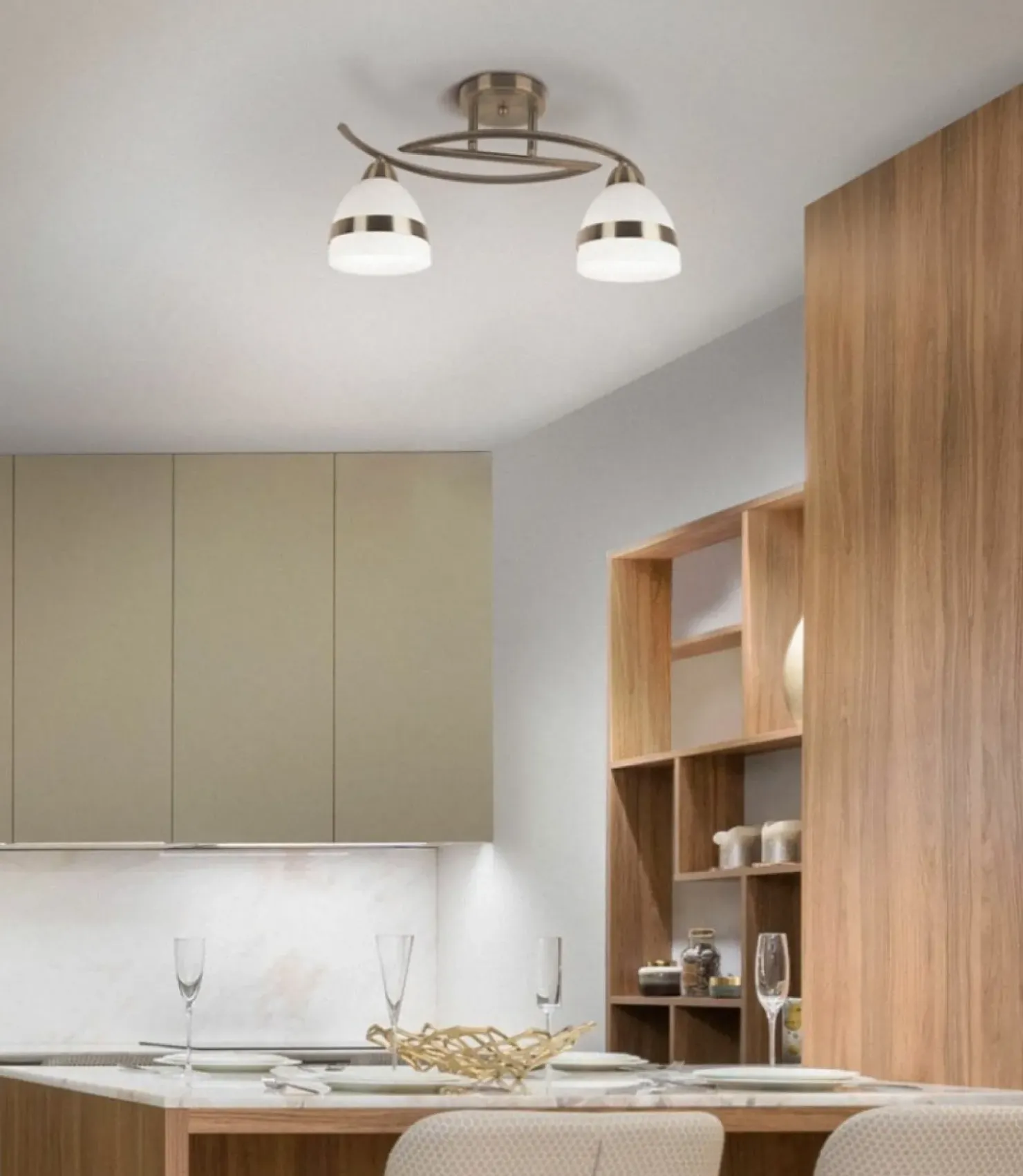 Ponadczasowa lampa do korytarza K-JSL-6572/2 AB COLAR | Kaja*Sklep Kaja Online