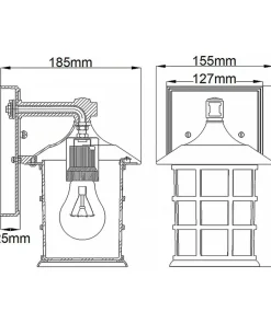 Ponadczasowa lampa elewacyjna HK-FREEPORT2-S-TWH z serii FREEPORT*Sklep Kaja Cheap