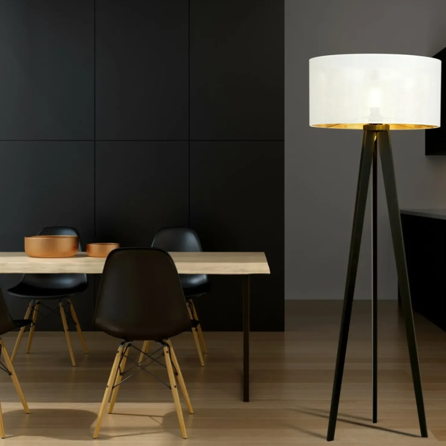 Ponadczasowa lampa podłogowa z abażurem 1147/LP1 ASTON | Kaja*Sklep Kaja Store