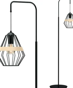 Ponadczasowa lampa podłogowa, druciany klosz MLP5528 z serii CLIFF | Kaja Oświet*Sklep Kaja Hot