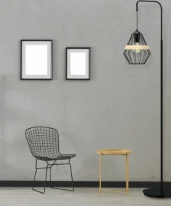 Ponadczasowa lampa podłogowa, druciany klosz MLP5528 z serii CLIFF | Kaja Oświet*Sklep Kaja Hot