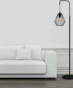 Ponadczasowa lampa podłogowa, druciany klosz MLP5528 z serii CLIFF | Kaja Oświet*Sklep Kaja Hot