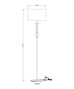 Ponadczasowa lampa podłogowa do salonu RLL93163-1GB z serii REA II*Sklep Kaja Fashion