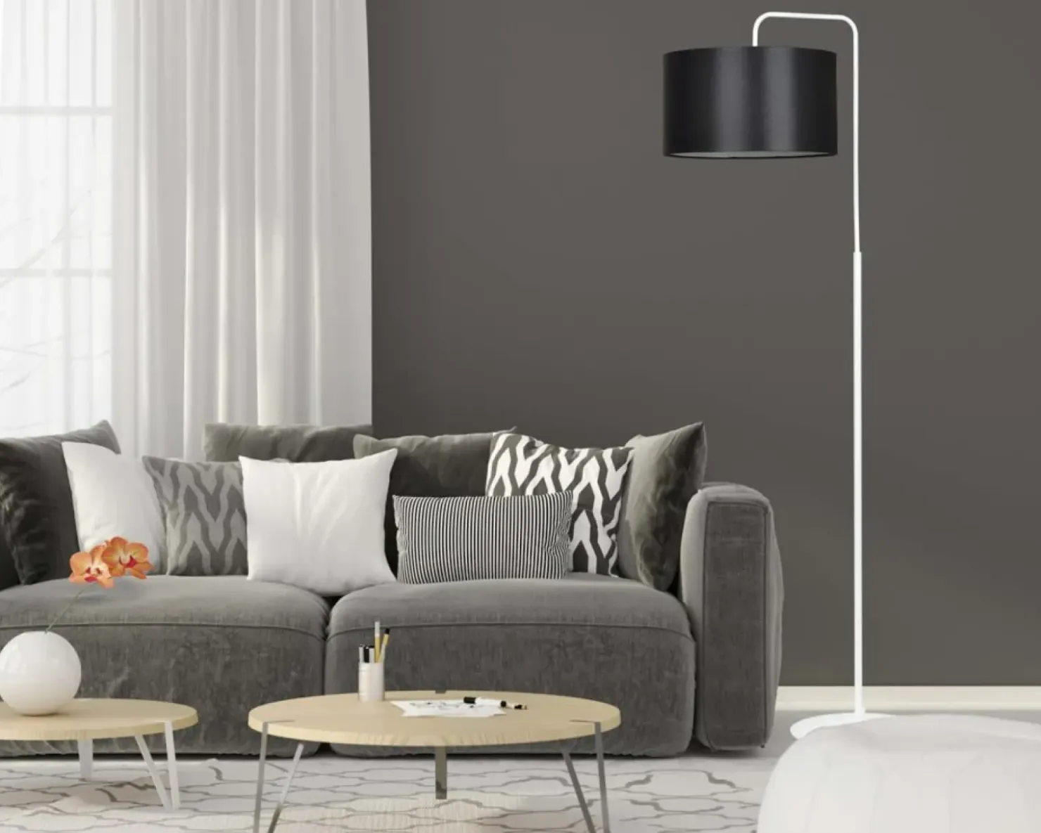 Ponadczasowa lampa stojąca do sypialni 571/1 TRAPO | Kaja Oświetlenie*Sklep Kaja Flash Sale