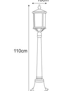 Ponadczasowa lampa stojąca ogrodowa, czarna K-8222 z serii MIAMI*Sklep Kaja Sale
