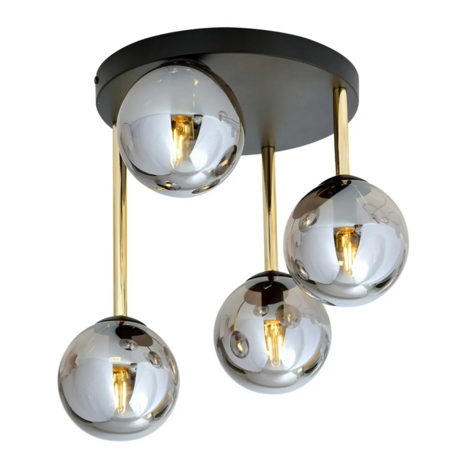 Ponadczasowa lampa sufitowa z ciemnymi kloszami 1259/4 z serii DOLCE*Sklep Kaja Best Sale