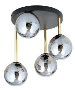 Ponadczasowa lampa sufitowa z ciemnymi kloszami 1259/4 z serii DOLCE*Sklep Kaja Best Sale