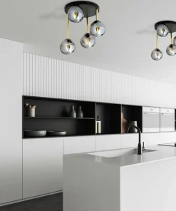 Ponadczasowa lampa sufitowa z ciemnymi kloszami 1259/4 z serii DOLCE*Sklep Kaja Best Sale