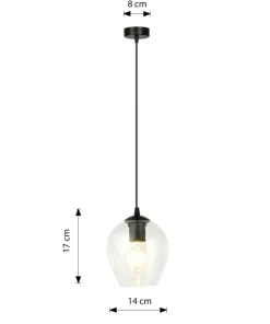 Fashion Sklep Kaja Ponadczasowa lampa wisząca, ozdobny klosz 679/1 ISTAR | Kaja