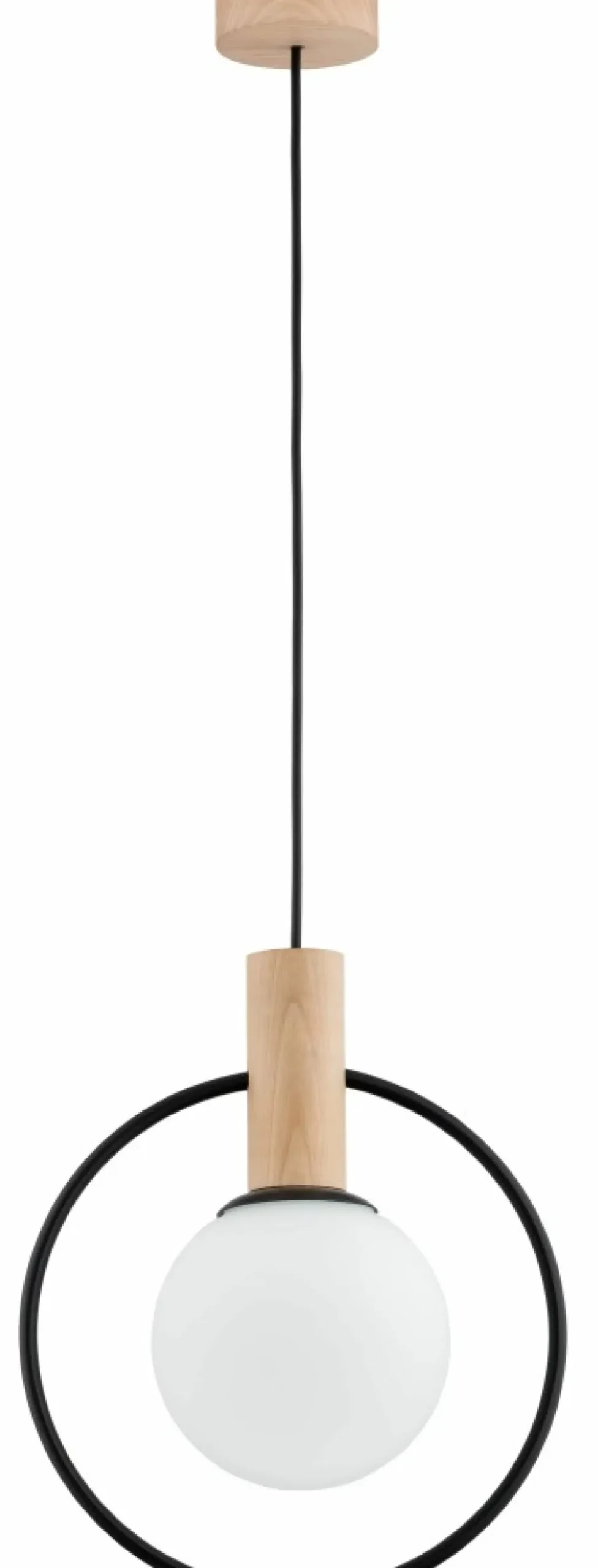 Discount Sklep Kaja Ponadczasowa lampa wisząca z czarną obręczą AL 61137 LABO | Kaja