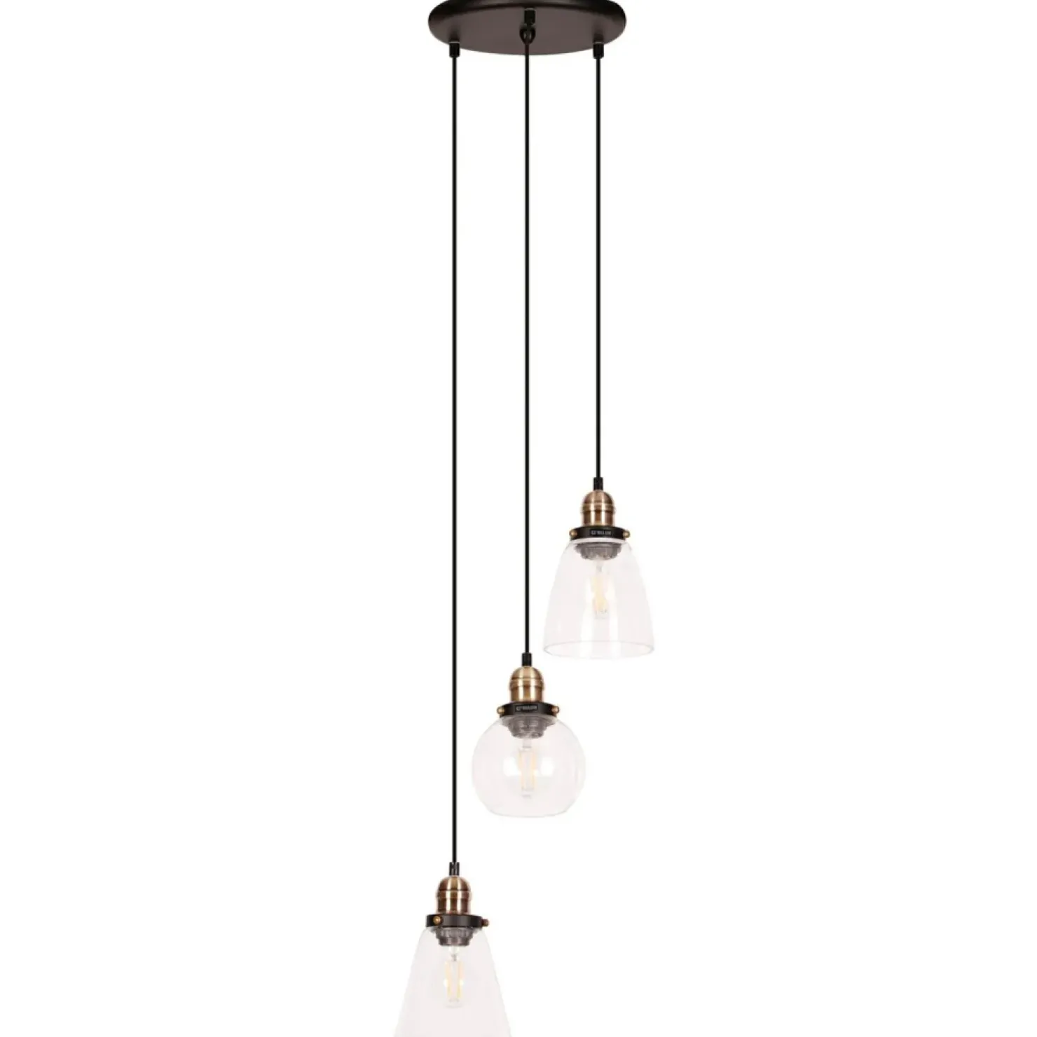Best Sale Sklep Kaja Ponadczasowa lampa wisząca do sypialni K-8036B-3 SAMANTA | Kaja czarny