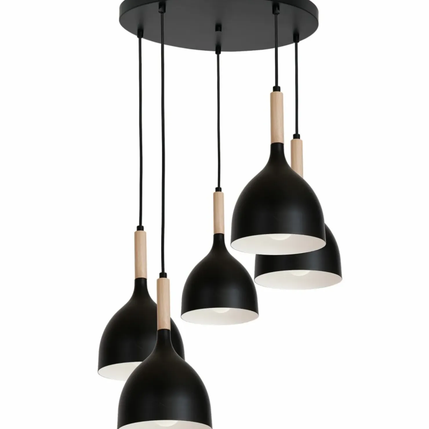 Outlet Sklep Kaja Ponadczasowa lampa wisząca, z drewnem LX 1878 z serii NOAK WOOD | Kaja