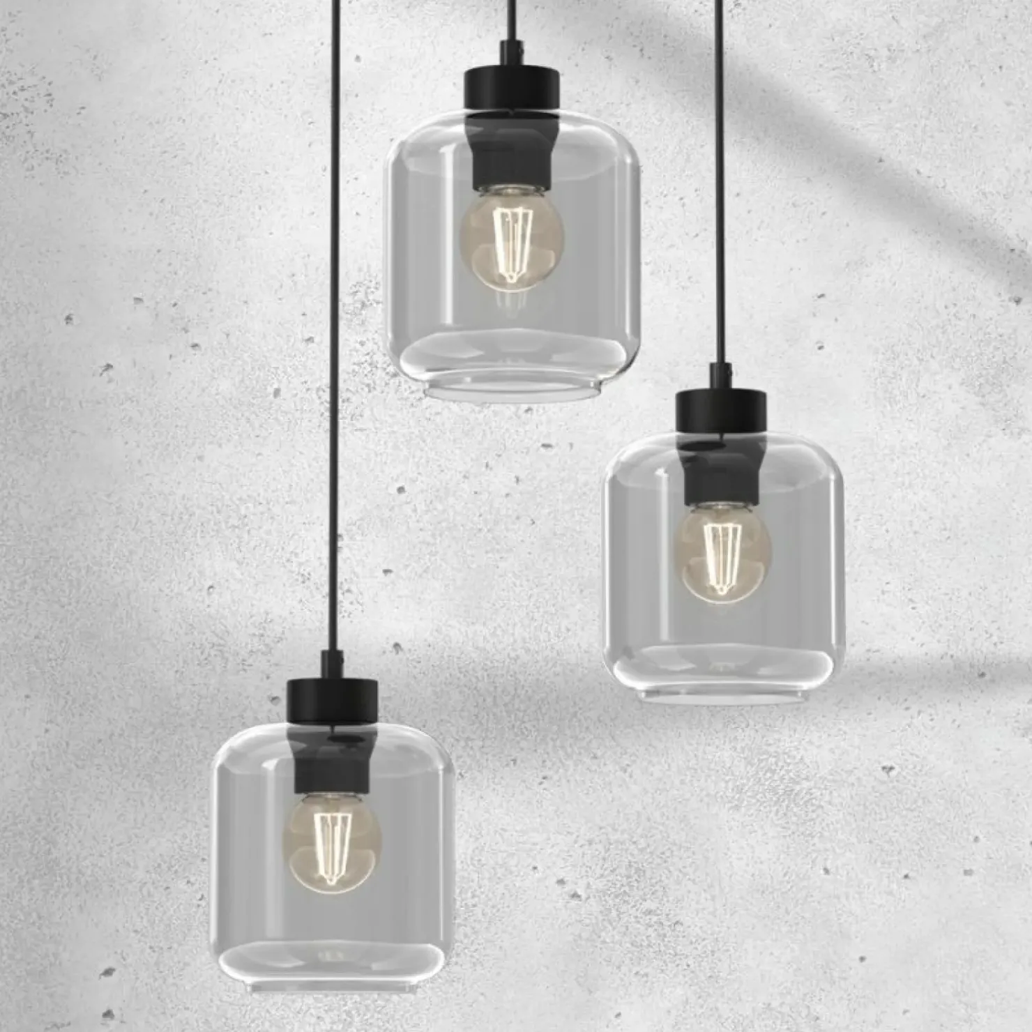 Sale Sklep Kaja Ponadczasowa lampa wisząca, klosze słoiki MLP8375 SOMBRA | Kaja