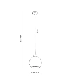 Clearance Sklep Kaja Ponadczasowa lampa wisząca z ozdobnym kloszem TK 4646 z serii DEVI
