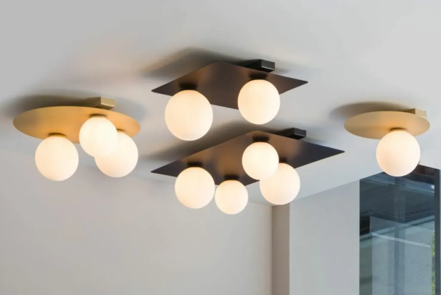 Sale Sklep Kaja Ponadczasowa lampa z białymi kloszami SIG 33282 ARGON PROSTOKĄT
