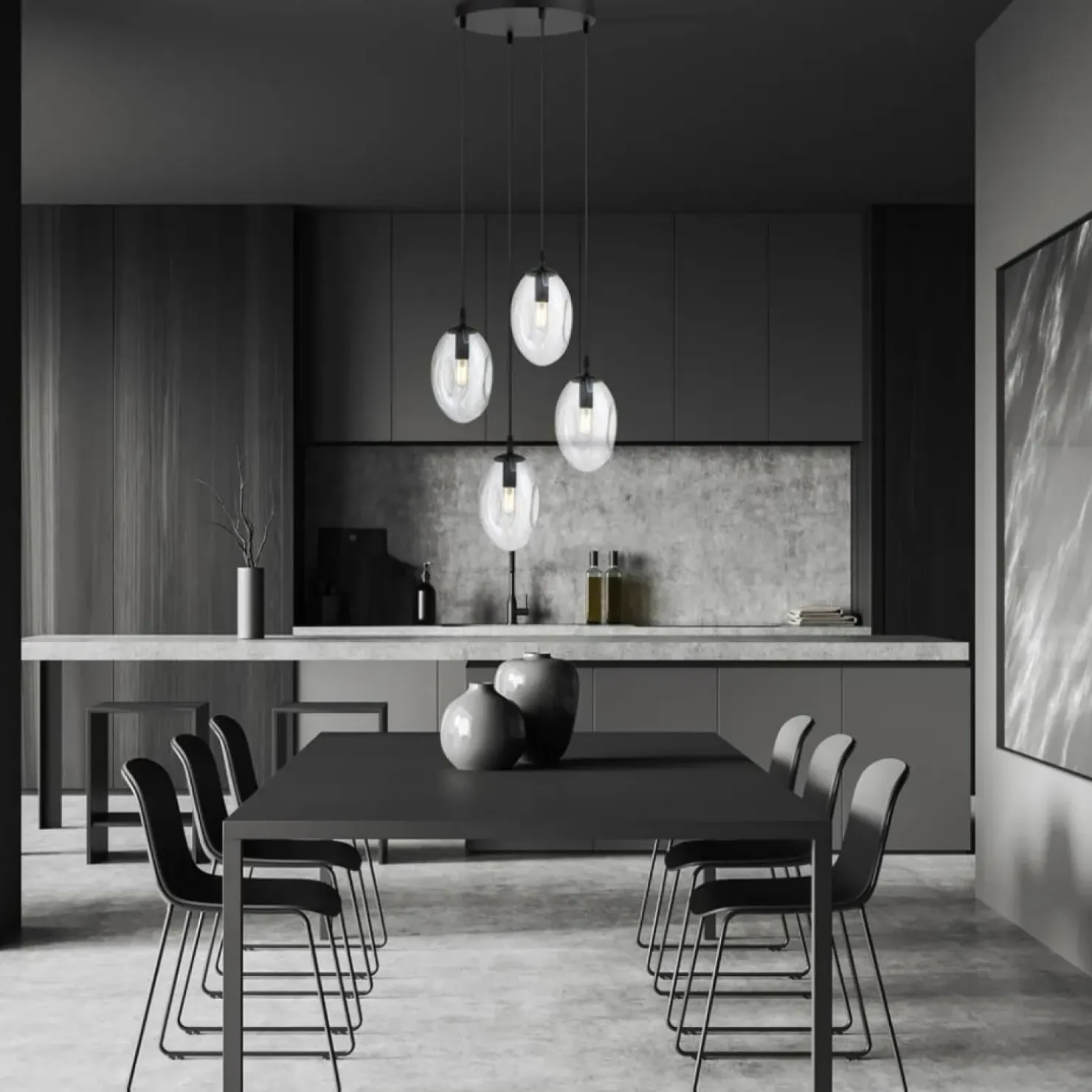 Best Sale Sklep Kaja Ponadczasowa lampa z podłużnymi kloszami 1265/4PREM z serii ASTRAL