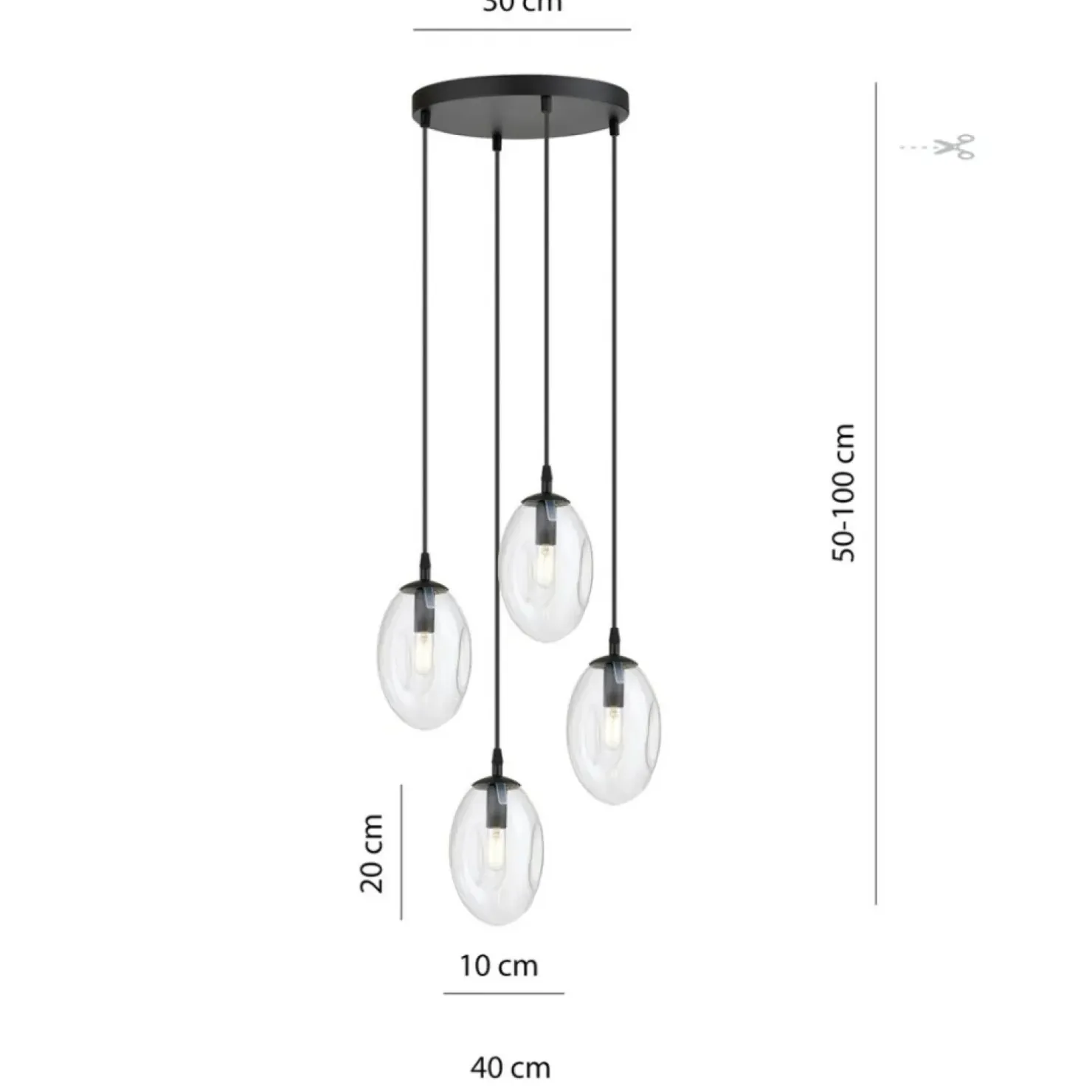Best Sale Sklep Kaja Ponadczasowa lampa z podłużnymi kloszami 1265/4PREM z serii ASTRAL