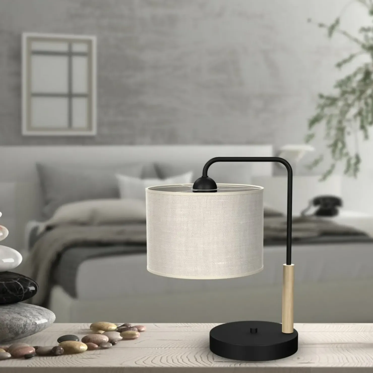 Ponadczasowa lampka na szafkę nocną MLP7453 ATLANTA | Kaja Oświetlenie*Sklep Kaja Cheap