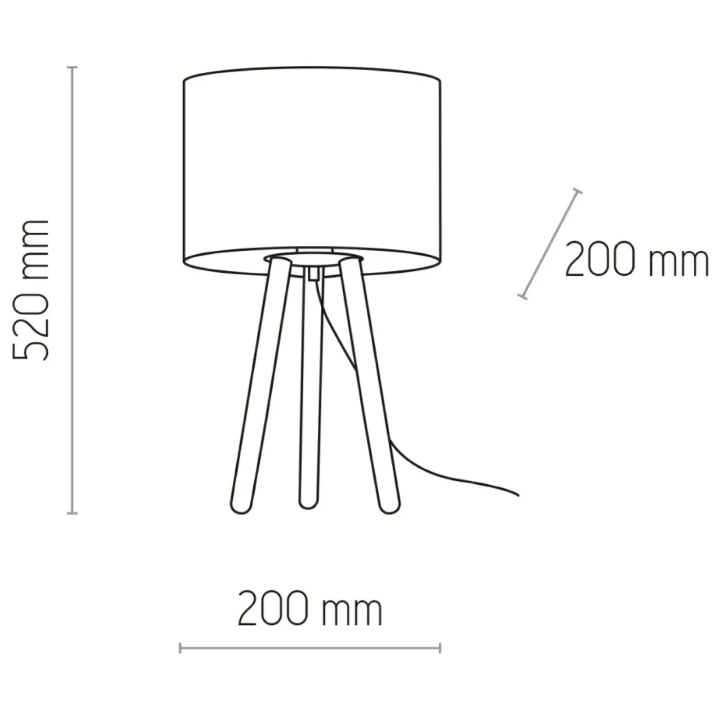 Ponadczasowa lampka stołowa na szafkę TK 5290 TOKYO | Kaja Oświetlenie*Sklep Kaja Clearance