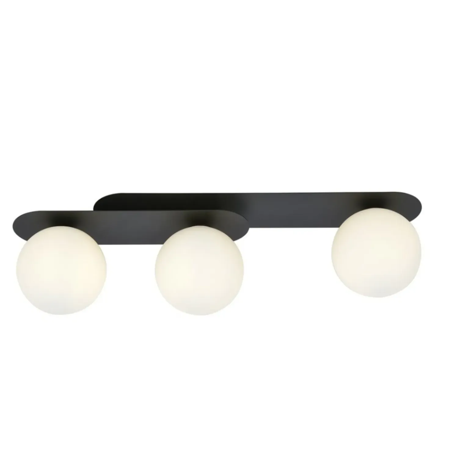 Ponadczasowa listwa sufitowa z białymi kloszami 1118/3 PLAZA | Kaja*Sklep Kaja Sale