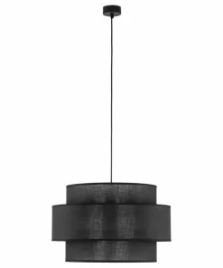 Store Sklep Kaja Ponadczasowy, czarny zwis z abażurem TK 4999 CALISTO BLACK | Kaja