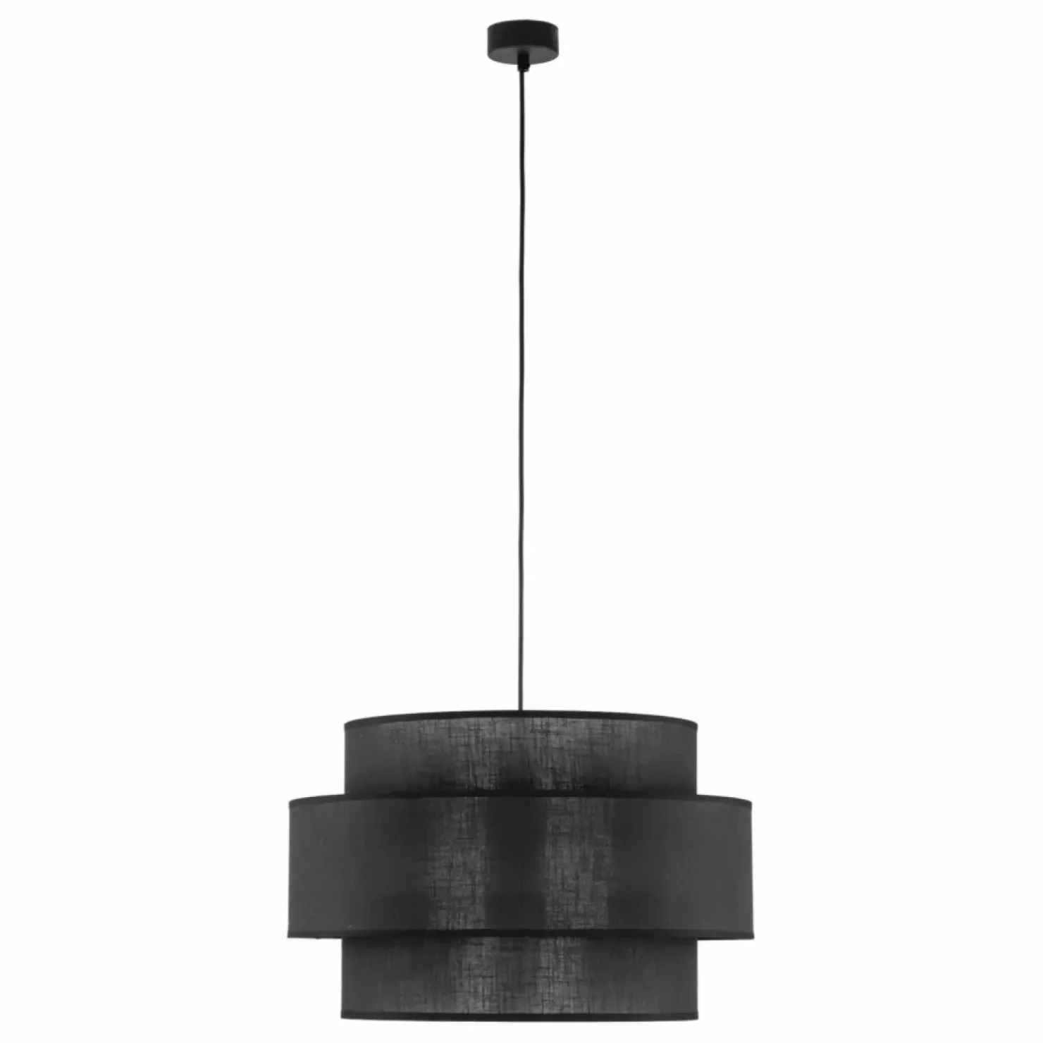Store Sklep Kaja Ponadczasowy, czarny zwis z abażurem TK 4999 CALISTO BLACK | Kaja