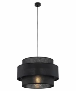 Store Sklep Kaja Ponadczasowy, czarny zwis z abażurem TK 4999 CALISTO BLACK | Kaja