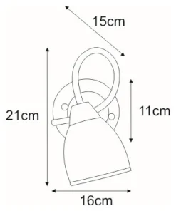 Ponadczasowy kinkiet K-JSL-8090/1W CHR SAMIRA | Kaja Oświetlenie*Sklep Kaja Discount