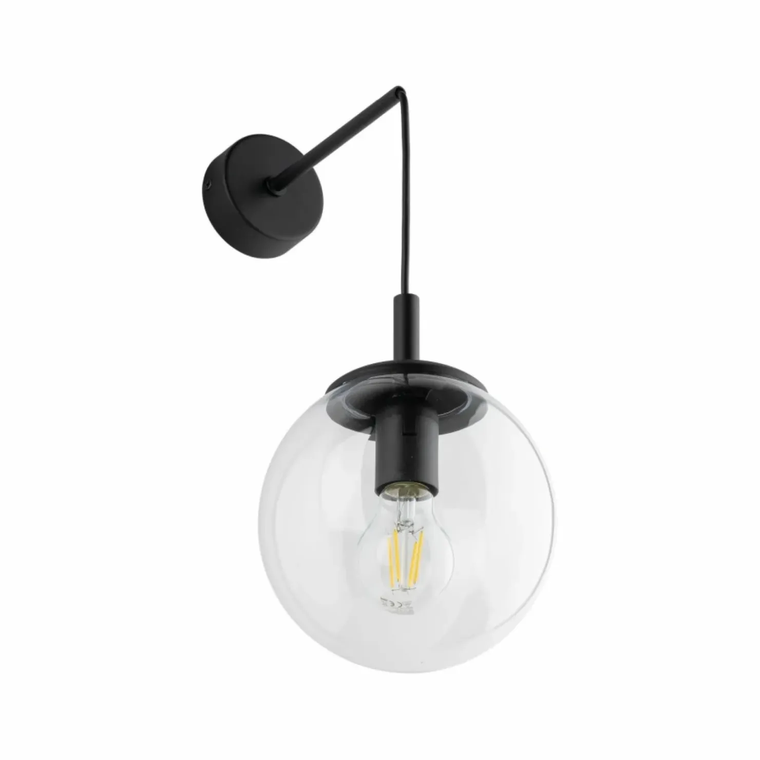 Ponadczasowy kinkiet z kloszem TK 5387 ESME TRANSPARENT | Kaja*Sklep Kaja Flash Sale