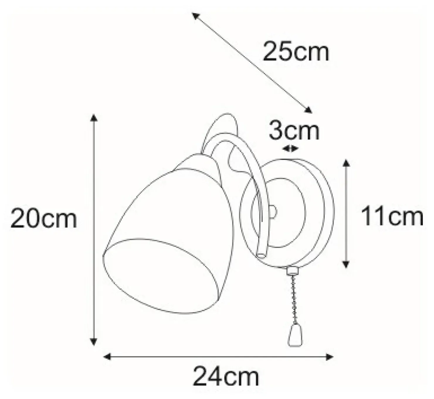Ponadczasowy kinkiet z włącznikiem K-JSL-6218/1W CHR ARON | Kaja*Sklep Kaja Store