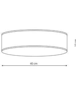 Outlet Sklep Kaja Ponadczasowy, szary plafon ⌀40cm LP-81008/3C GRY ALTO | Kaja