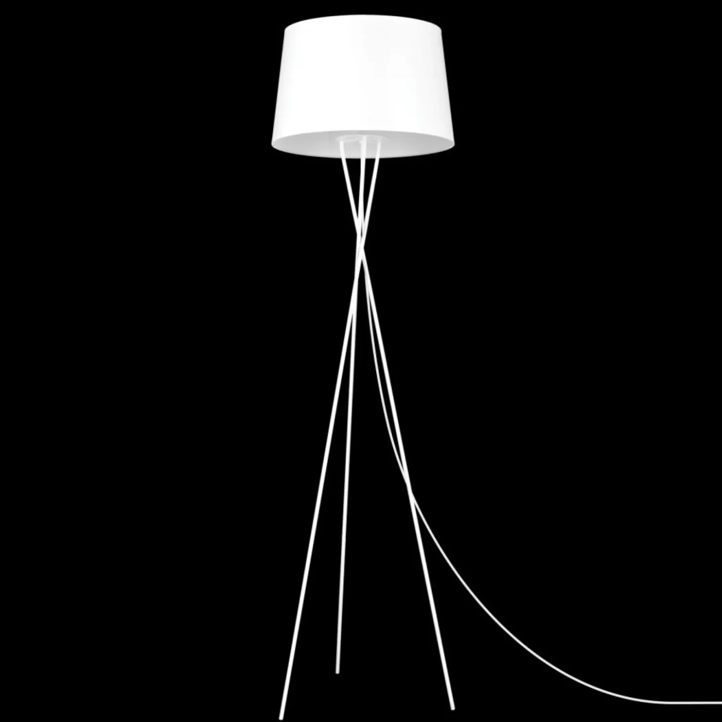 Ponadczasowy trójnóg lampa podłogowa K-4363 REMI WHITE | Kaja*Sklep Kaja Cheap