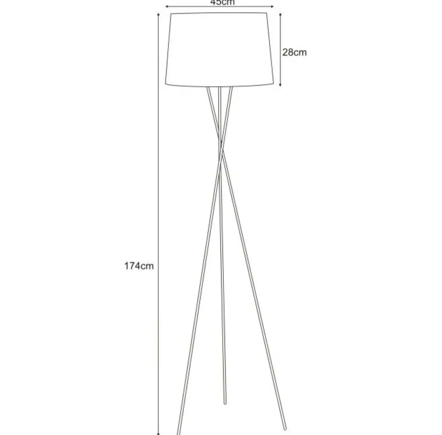 Ponadczasowy trójnóg lampa podłogowa K-4363 REMI WHITE | Kaja*Sklep Kaja Cheap