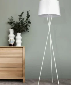 Ponadczasowy trójnóg lampa podłogowa K-4363 REMI WHITE | Kaja*Sklep Kaja Cheap