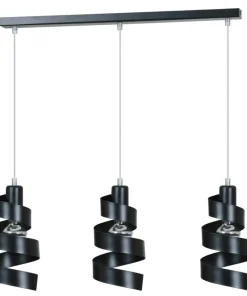 Sale Sklep Kaja Potrójna, czarna lampa wisząca, zawijasy 352/3 SAGA | Kaja Oświetlenie czarny