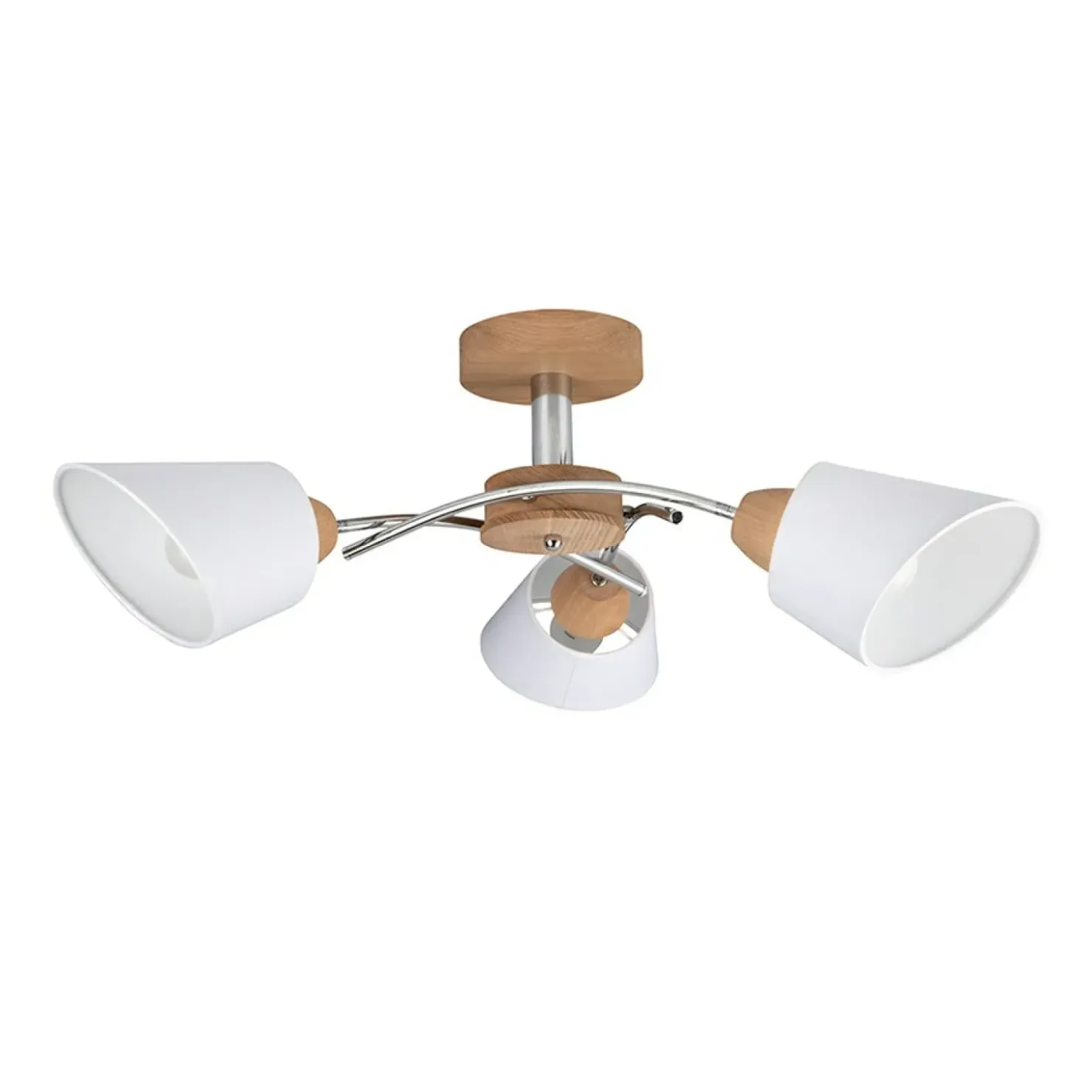 Potrójna, drewniana lampa sufitowa do sypialni 8341374 METTE | Kaja*Sklep Kaja Flash Sale