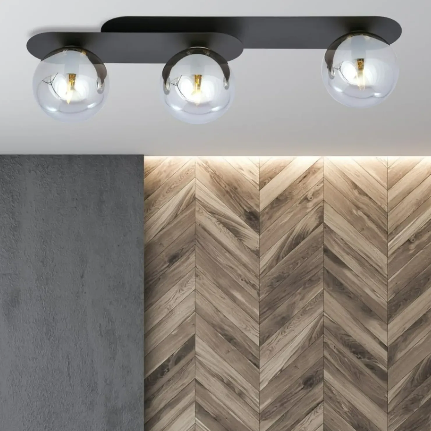 Potrójna, dwupoziomowa lampa sufitowa listwa 1119/3 PLAZA | Kaja*Sklep Kaja Discount