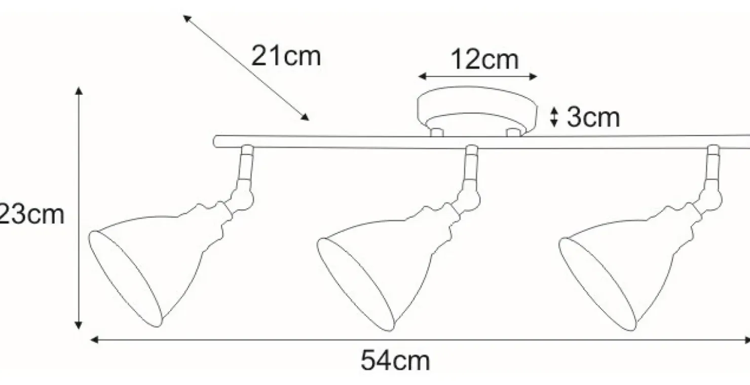Potrójna lampa sufitowa do K-8005-3 WH WATSO WHITE | Kaja Oświetlenie*Sklep Kaja Sale