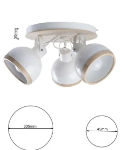 Online Sklep Kaja Potrójna lampa sufitowa, ruchome głowice MLP8652 z serii OVAL | Kaja Oświetlenie