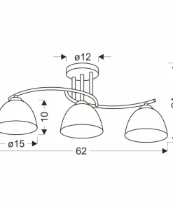Potrójna lampa sufitowa w stylu klasycznym 33-22462 z serii GRACJA | Kaja Oświet*Sklep Kaja Clearance