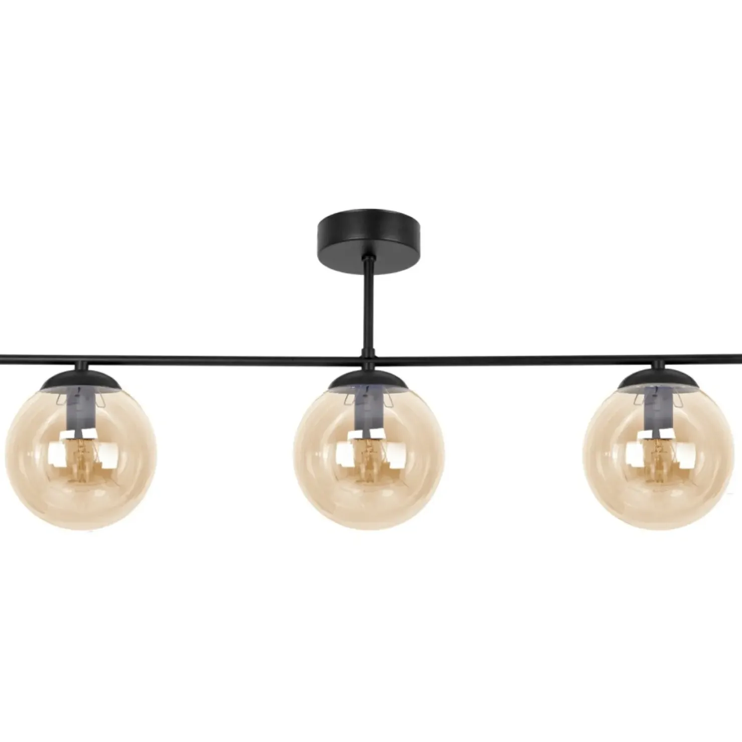 Best Sklep Kaja Potrójna lampa sufitowa w bursztynowym kolorze K-5164 z serii DELTA