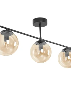 Best Sklep Kaja Potrójna lampa sufitowa w bursztynowym kolorze K-5164 z serii DELTA
