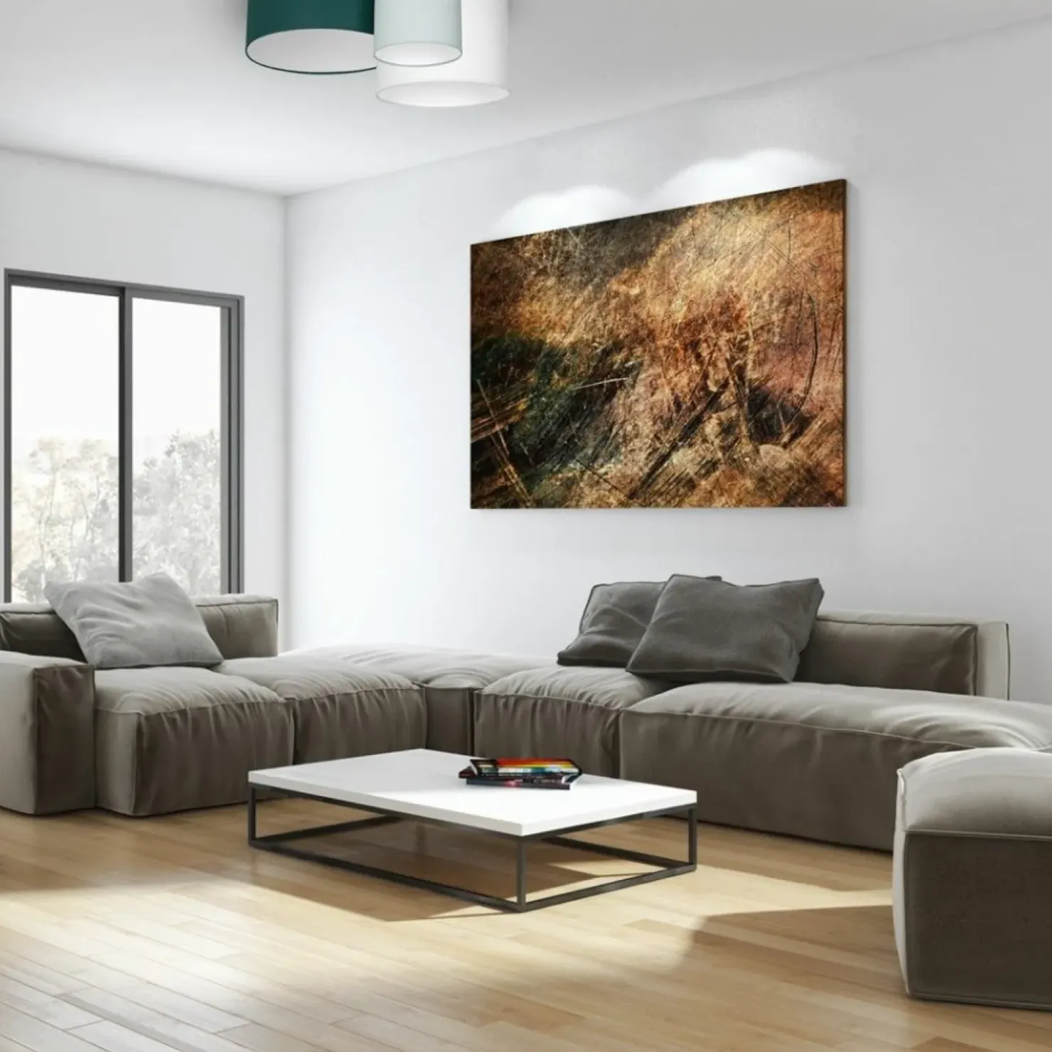 Best Sale Sklep Kaja Potrójna lampa sufitowa z kolorowymi abażurami MLP64580 z serii STAN | Kaja Oświ